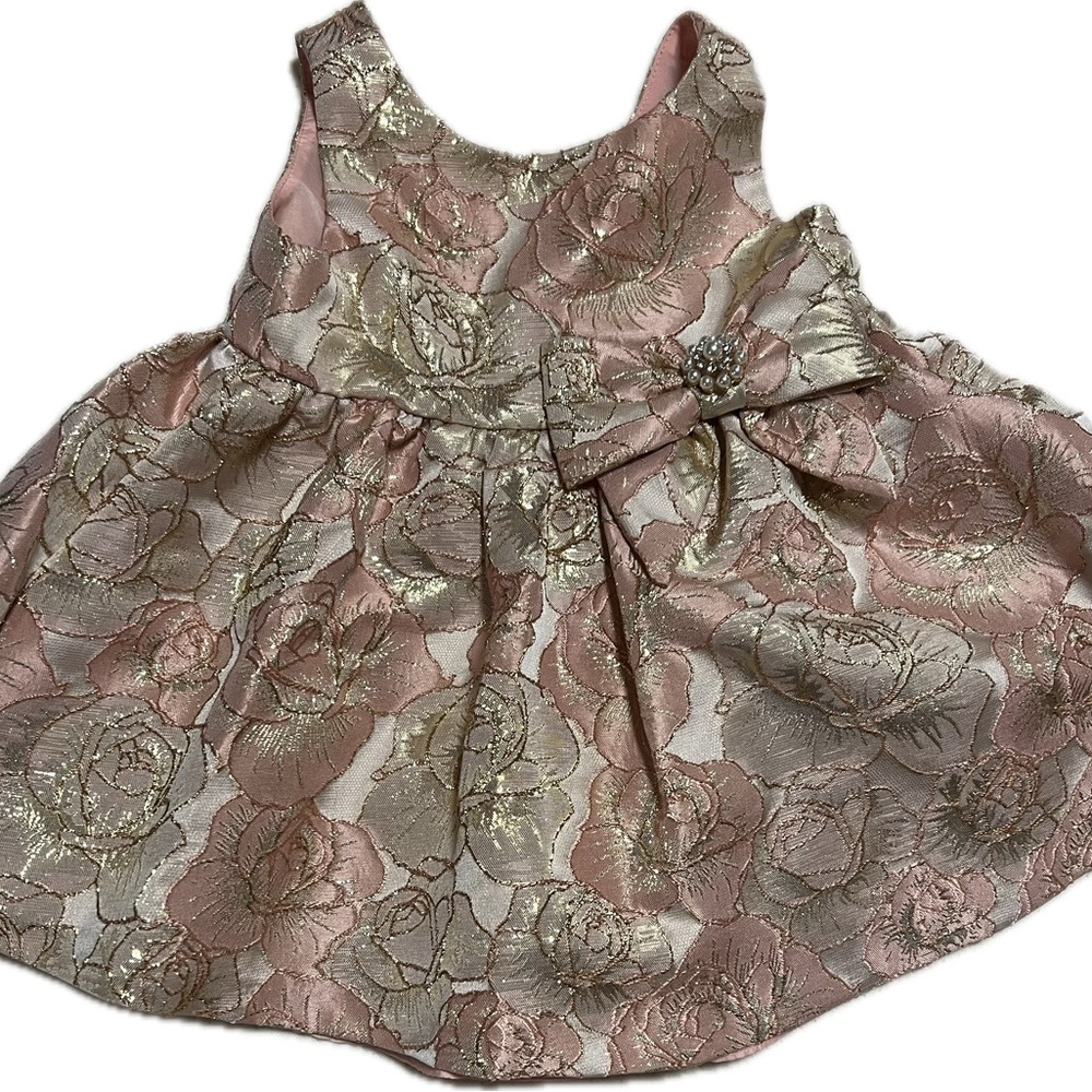 Rare Editions Pink and Gold Dress